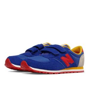 New Balance 420 Hook and Loop Kids Grade School Lifestyle Shoes - Blue / Red (KE420LRY)