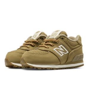 New Balance 574 Heritage Sport Kids Infant Lifestyle Shoes - Tan (KL574HTI)