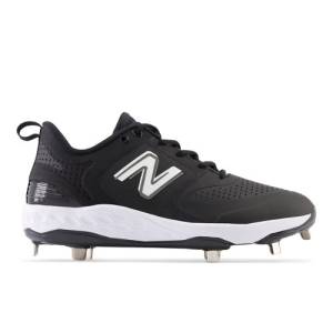 New Balance Fresh Foam X 3000 v6 Metal Synthetics Baseball Shoes - Black / White (L3000SK6)