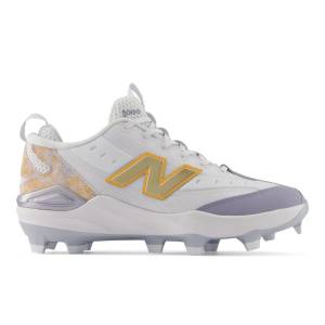 New Balance Men's 3000v8 Energy TPU Baseball Shoes - White / Grey / Yellow (M30001IA)