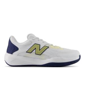 New Balance Men's 696v7 Tennis Shoes - White / Yellow (MH6963L2)
