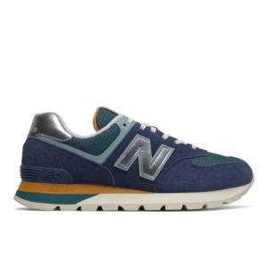 New Balance 574 Rugged Men's Lifestyle Shoes - Navy / Green (ML574DHL)
