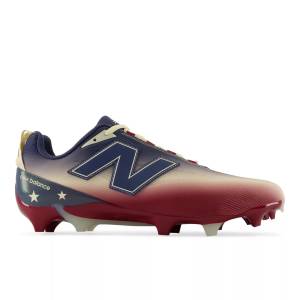 New Balance Unisex BurnX5 All America Lacrosse Shoes - Blue / Red (MURNL4VZ)