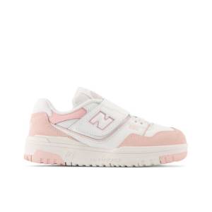 New Balance Kids' 550 Bungee Lace with Top Strap Basketball Shoes - White (PHB550CD)