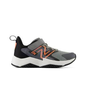 New Balance Kids' RAV v2 Hook & Loop Shoes - Grey / Black / Orange (PRAV2RO)