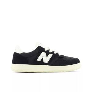 New Balance Kids' T500 Lace Shoes - White / Black (PST500BK)