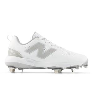 New Balance Women's Fuse v5 Softball Shoes - White / Grey (SMFUSEW5)