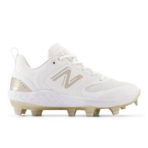 New Balance Women's Fresh Foam Velo v3 Molded Softball Shoes - White (SPVELOA3)
