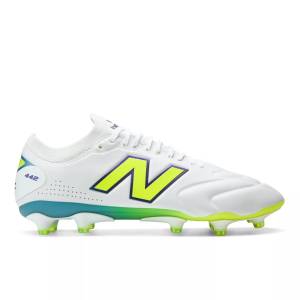 New Balance Unisex 442 Elite Knit FG V3 Soccer Shoes - White / Green (U41FM8MG)