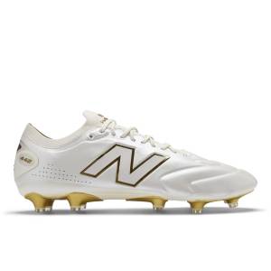 New Balance Unisex 442 Elite Knit FG V3 First Edition Soccer Shoes - White / Brown (U41FM9EJ)