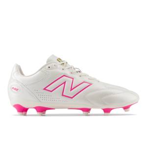 New Balance Unisex 442 Pro FG V3 Soccer Shoes - White / Pink (U42F5UD)