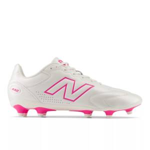 New Balance Unisex 442 Team FG V3 Soccer Shoes - White / Pink (U43F9WQ)