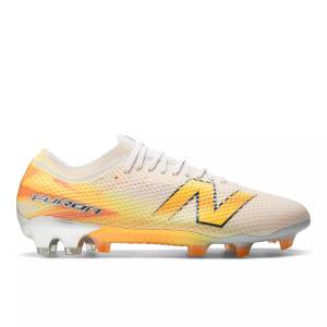 New Balance Unisex Furon Elite FG V9 Soccer Shoes - Grey / Orange (UF1F3LZ)