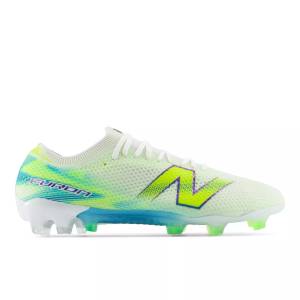 New Balance Unisex Furon Elite FG V9 Soccer Shoes - White / Green (UF1F7R4)