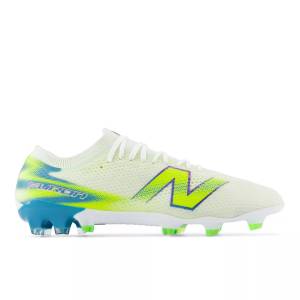 New Balance Unisex Furon Pro FG V9 Soccer Shoes - White / Green (UF2F2D2)