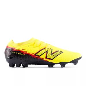 New Balance Unisex Furon Team FG V8 Soccer Shoes - Yellow / Black / Red (UF3F1WQ)