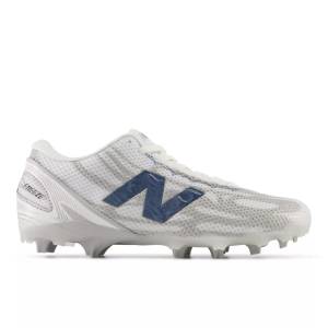New Balance Women's FreezeLX v5 Low Liquid Silver Lacrosse Shoes - White / Blue (WFREEZLH)