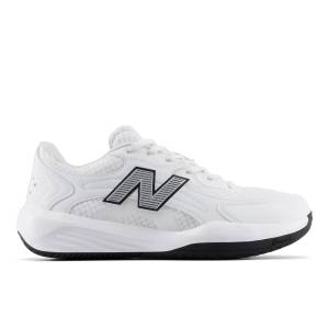 New Balance Women's 696v7 Tennis Shoes - White / Black (WH69637Z)