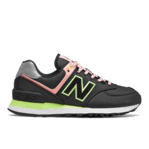 New Balance 574 Women's Lifestyle Shoes - Black / Pink (WL574WB2)