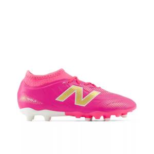 New Balance Kids' Tekela Team Low Jnr FG V5 Shoes - Pink / Brown (YT3FL6OG)