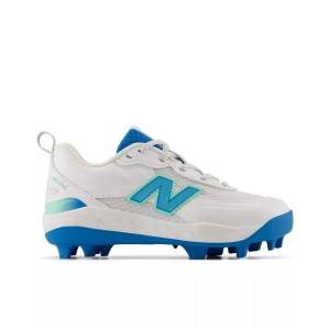 New Balance Kids' Velo v5 Rubber Molded Shoes - White / Blue (YVELO6XN)
